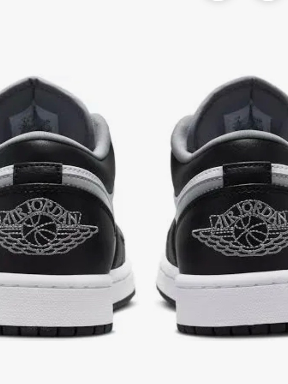 Nike Air Jordan 1 Low - Retro Sneaker in Black, White & Gray - Picture 6 of 13